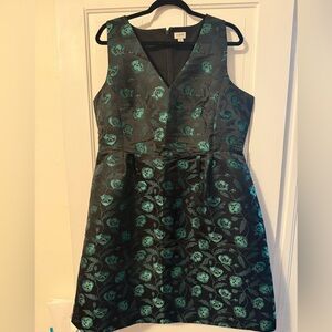 J Crew Print Sleeveless Brocade Dress